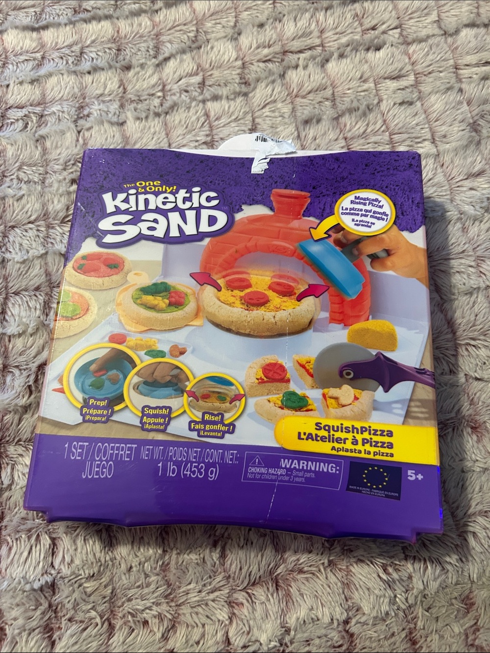 Kinetic Sand SquishPizza Playset - Purple New